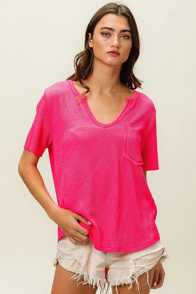 BiBi Waved Rib U Neck Top With Front Pocket adb8f4ae14a54e5280f3bc82b6ef2edf-Max-Origin
