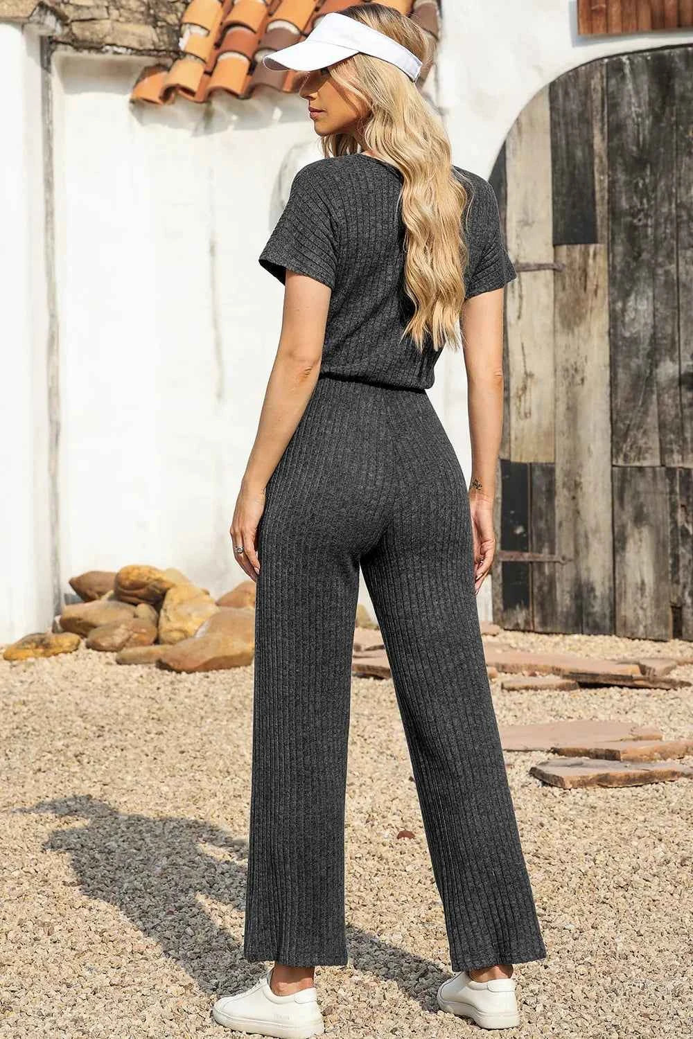 Ribbed Short Sleeve Wide Leg Jumpsuit adcb04f6-2528-4c01-8ecf-33985e9039a8-Max-Origin