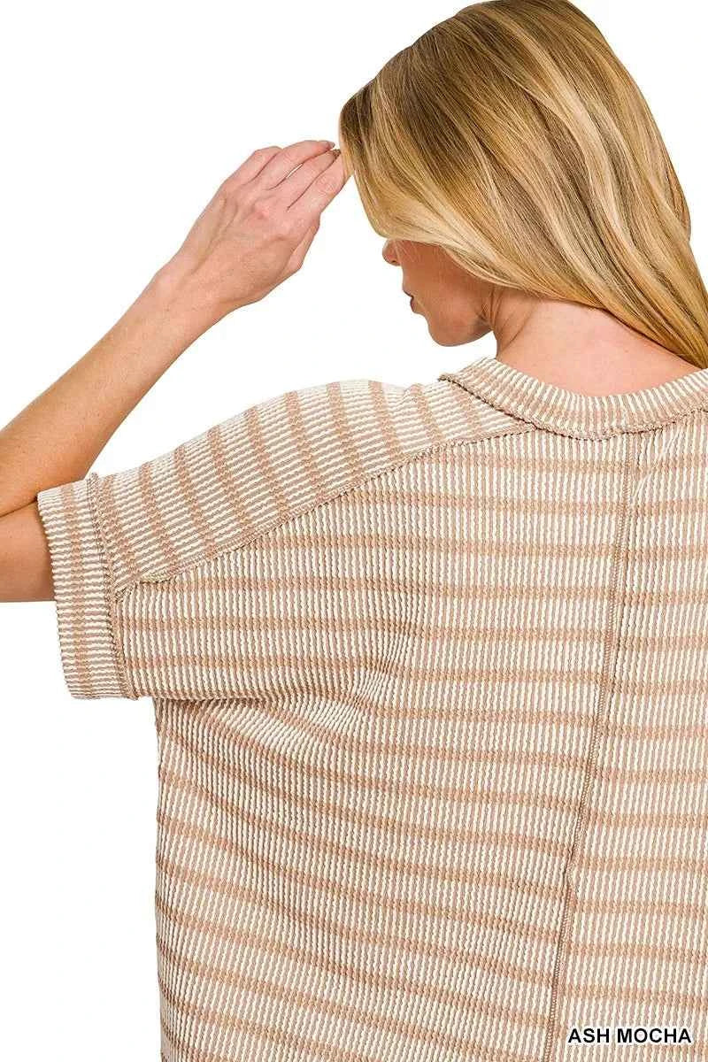 Zenana Raised Rib Striped Exposed Seam Top adda976dce654a81b757d747cdd331e4-Max-Origin