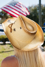 Khaki Wide Brim Cowboy Hat ae021837e1a679e8