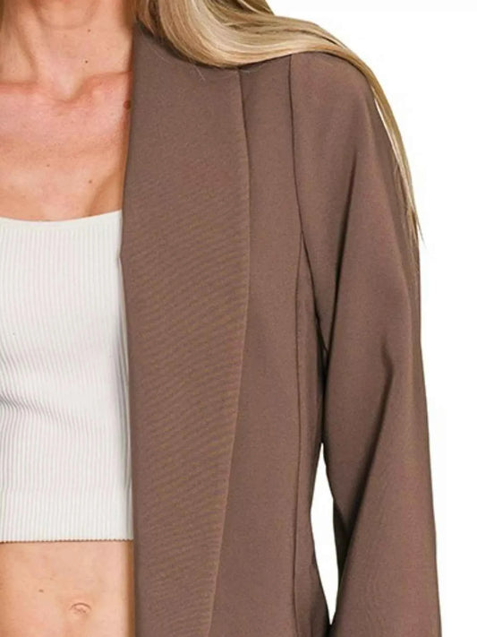 Woven Long Sleeve Blazer With Lining ae05a2a5-9539-4e21-b4a9-b6e789fc1e21-Max-Origin