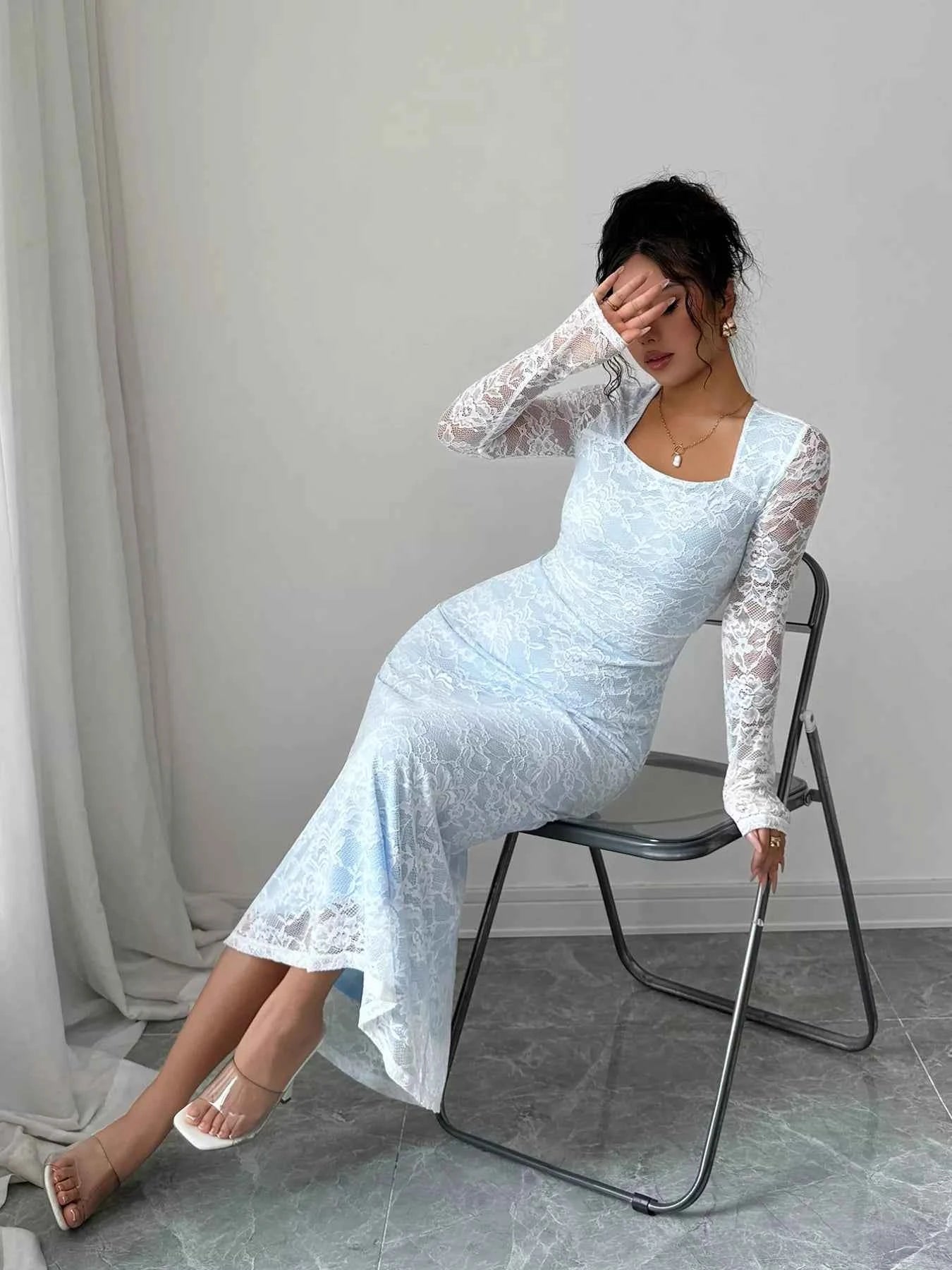 Lace Long Sleeve Square Neck Maxi Dress ae47f067-3ceb-4845-88e4-b5de73e89563-Max-Origin