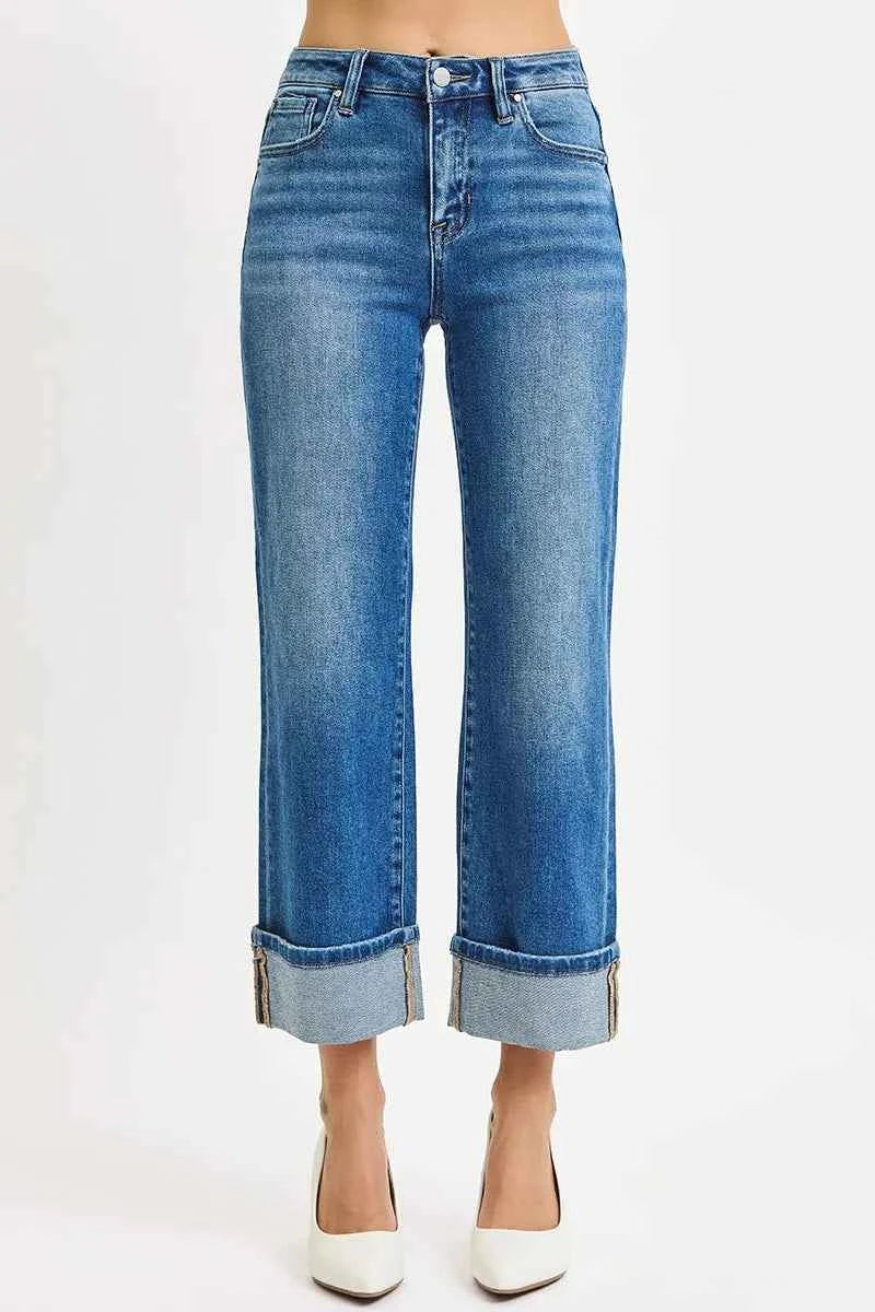 RISEN Full Size Mid Rise Crop Straight Cuffed Jeans Plus Size ae49bd5ce3844e308f807442832dc093-Max-Origin
