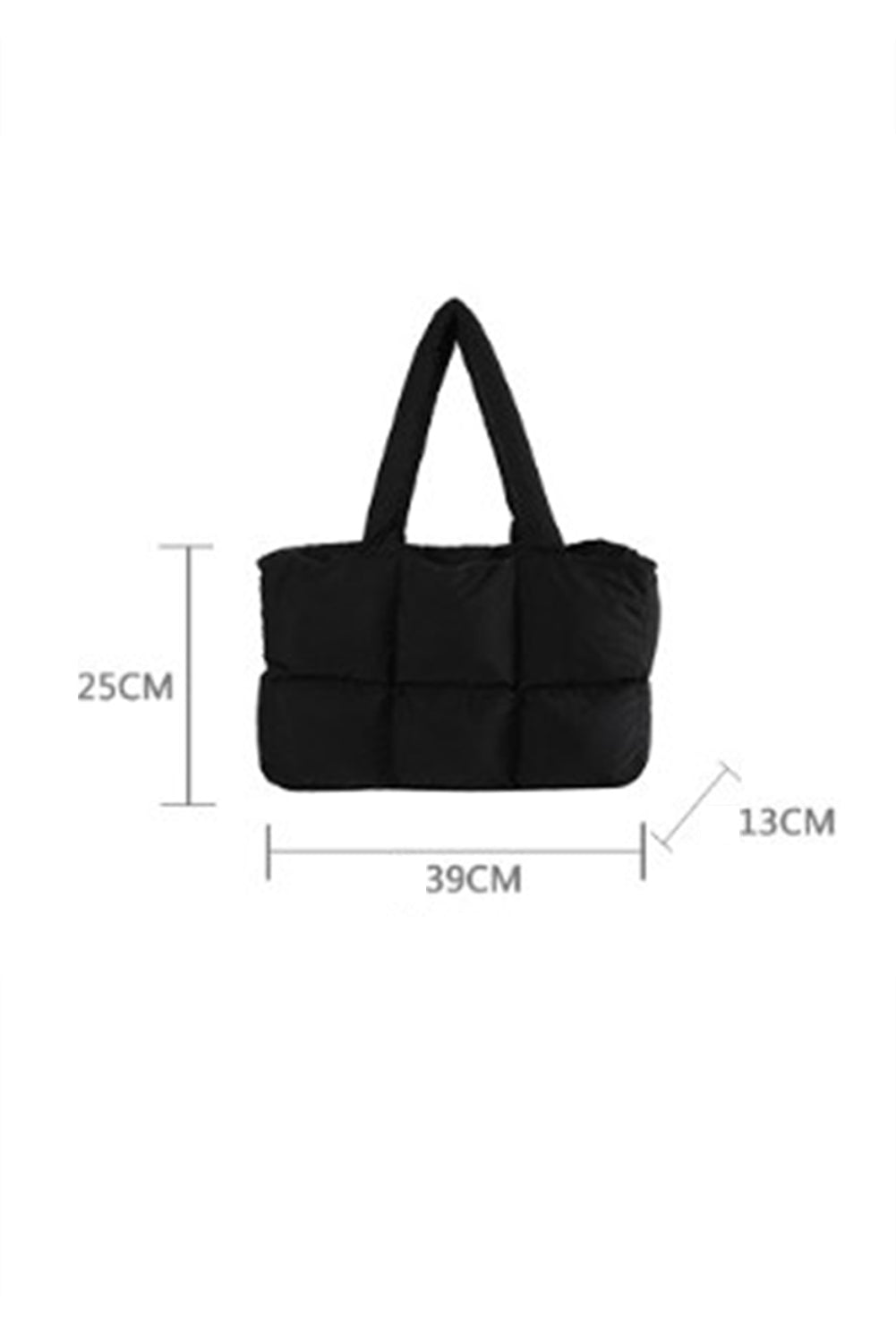 Cinnamon Solid Quilted Puffy Zipped Large Tote Bag Color black ONE SIZE 100%Polyester ae5b3804bbe38103