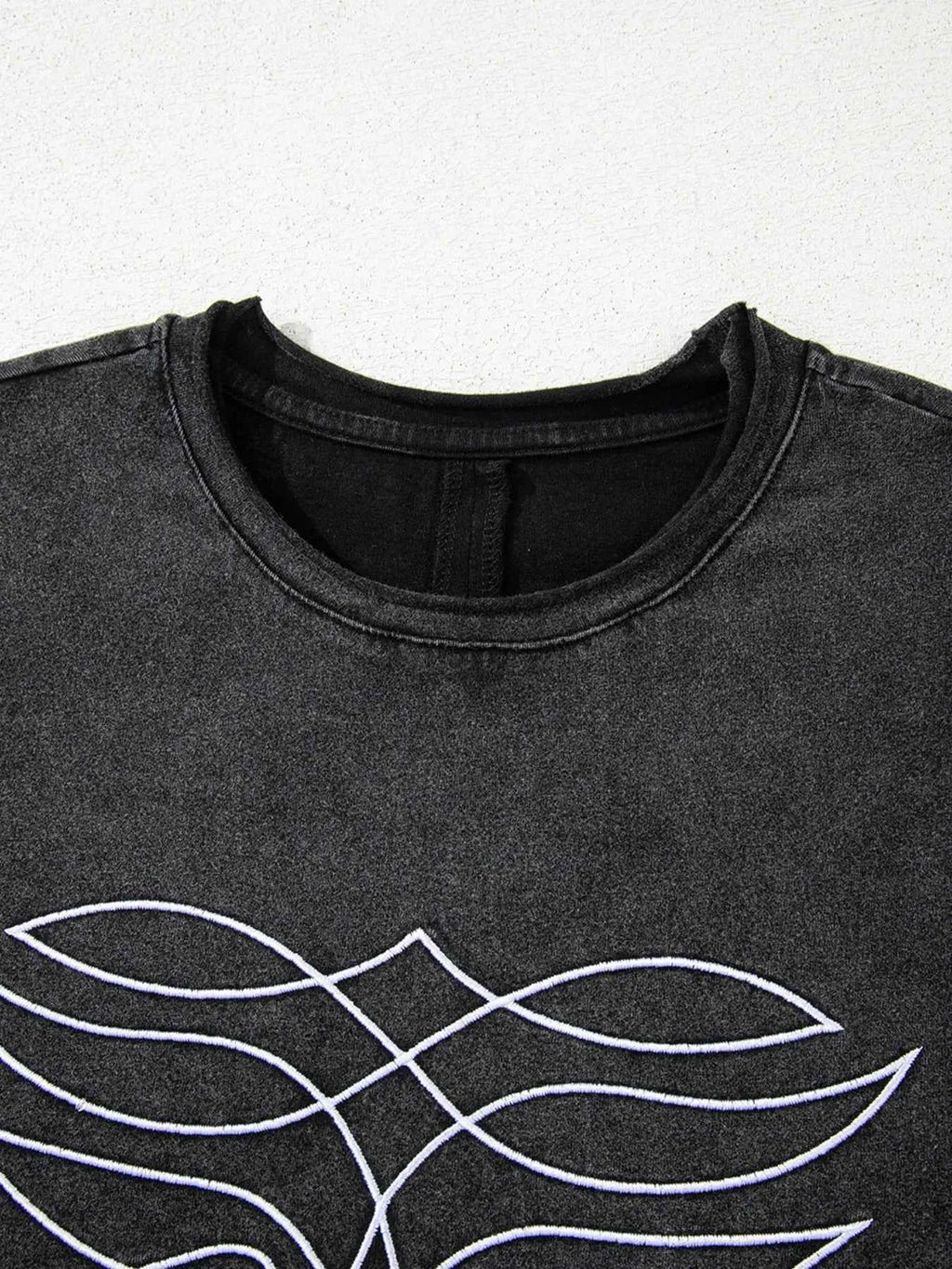 Floral Embroidered Mineral Wash Crew Neck T Shirt ae5e4240586f49199af0d321e9d1a4f7-Max-Origin