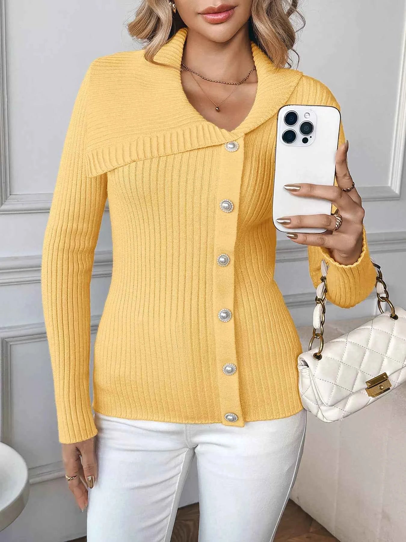 Asymmetrical Ribbed Button Up Cardigan ae6ed1f3f4de42f78c7530f5924c703f-Max-Origin