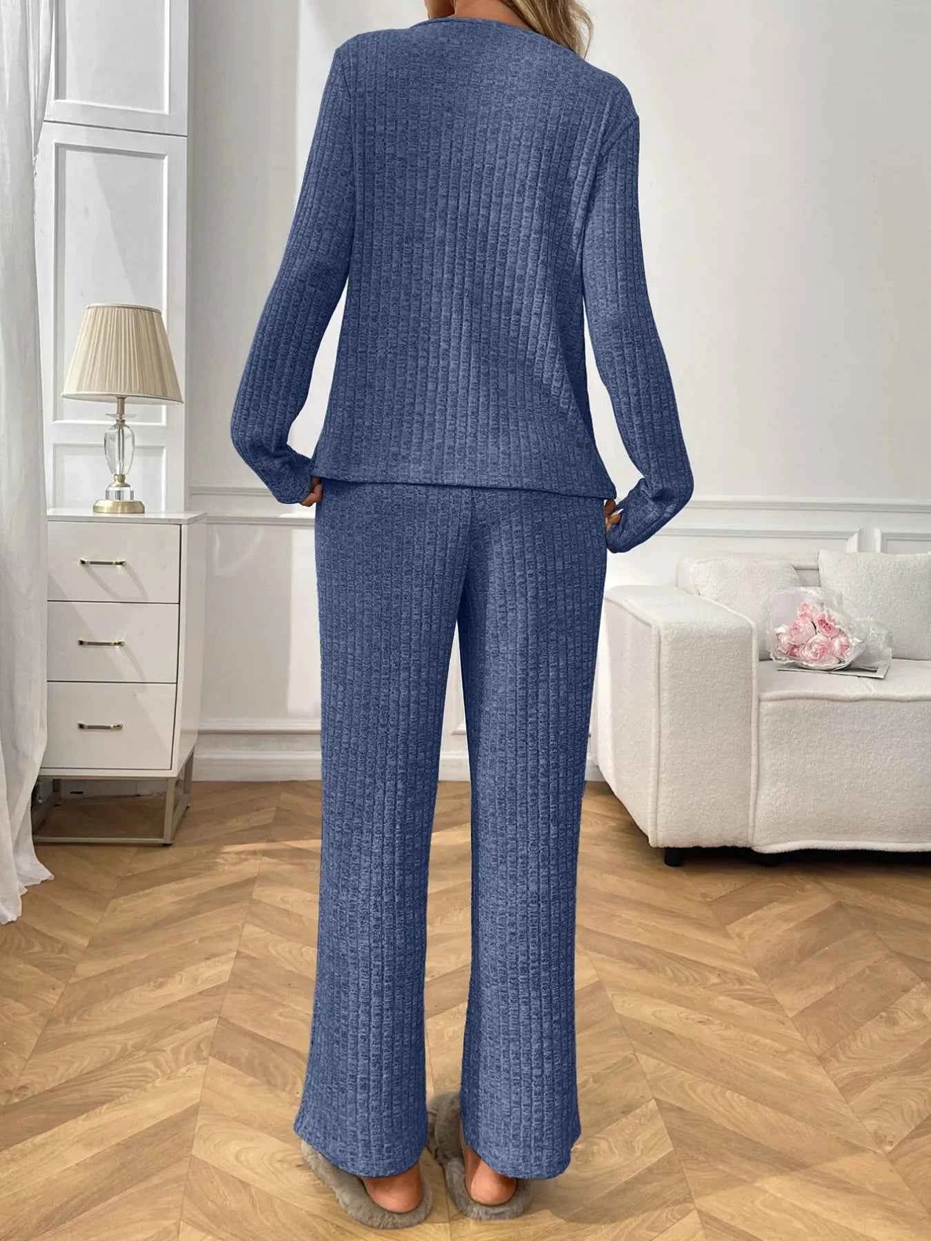 Ribbed Long Sleeve Top and Pants Lounge Set ae6fdebb-1c7a-4d37-86cb-fdf39704b8ec-Max-Origin