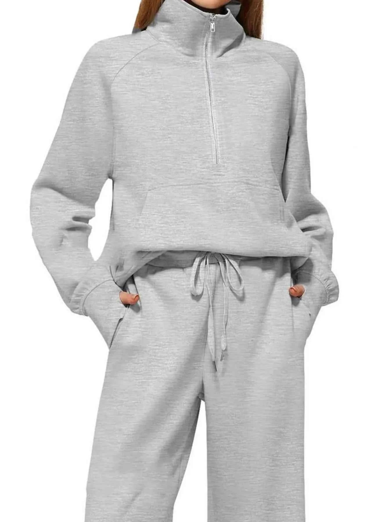 Half Zip Long Sleeve Top and Pants Set ae84643e-7516-49d6-bcd6-6e49adeeffa5-Max-Origin