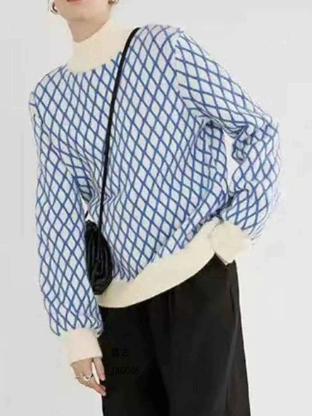 Geometric Pattern Turtleneck Sweater ae95806f-c06e-4bc3-abc9-732e971b8072-Max-Origin