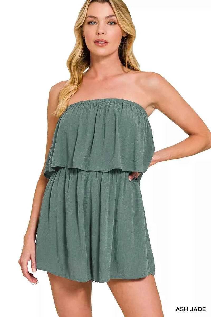 Zenana Woven Crinkle Strapless Rompers ASH JADE aeab5e908036417f99171e487d7103c5-Max-Origin