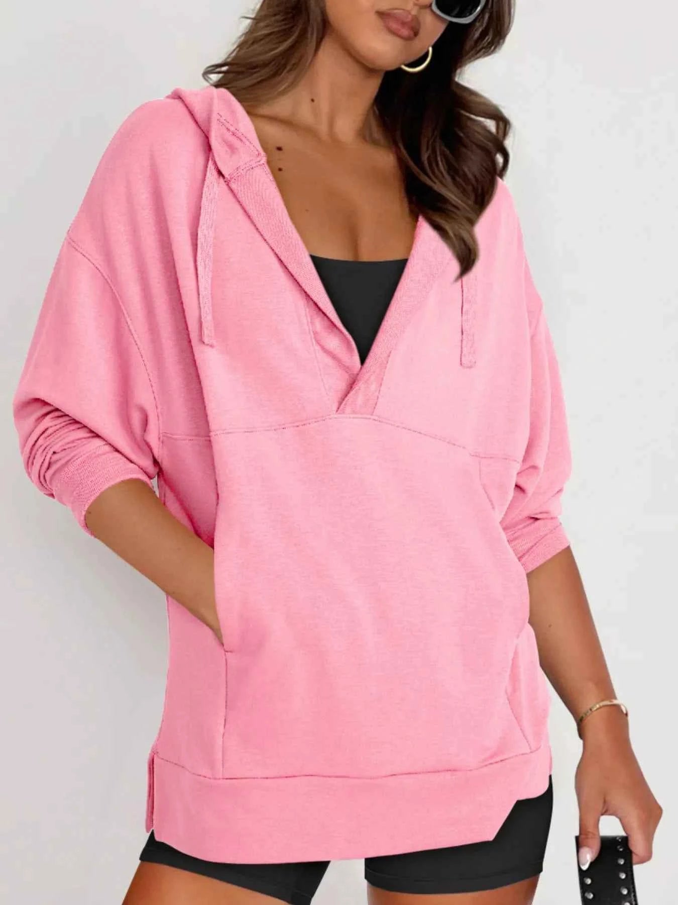 Drawstring Kangaroo Pocket Long Sleeve Hoodie aeb442a0-80a1-4000-9402-ad848fdbf6af-Max-Origin