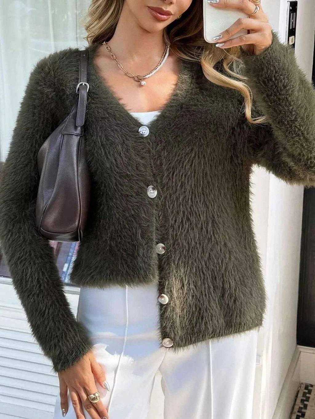 Fuzzy Knit Button-Up Cardigan aecc692a-bad6-4774-b5ee-10db0b1aeac6-Max-Origin