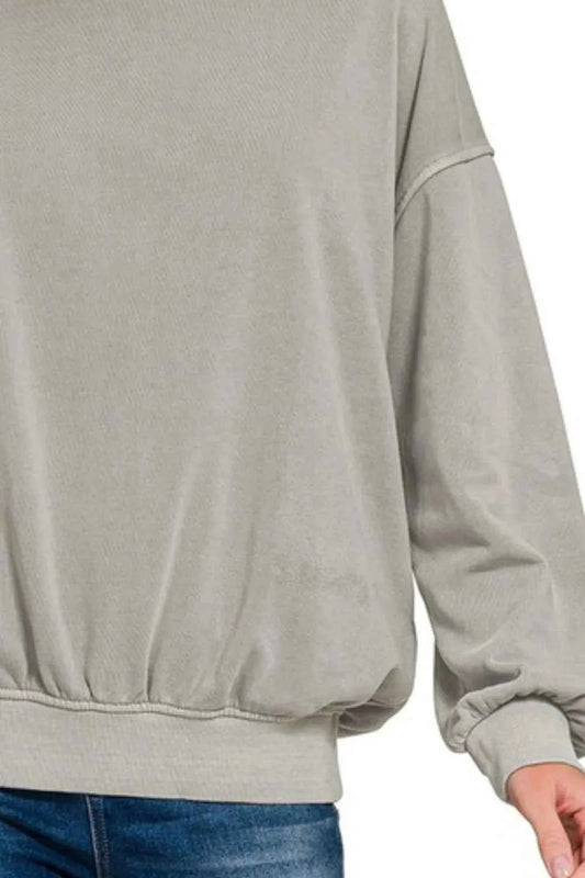 Soft Fleece Pigment Dye Round-neck Sweatshirts aecd12fa-fafe-4909-8b61-ee79fef78ac8-Max-Origin