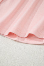 Black Shirred Hem Crop Tank Top Loose Shorts Cardigan 3 Piece Pajama Set aecf052fecc1f11c