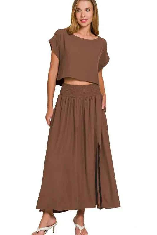 Zenana Heavy Woven Span Crop Tee & Skirt Set aedffbe4-fe12-4032-82ae-6bdb56ed0a0d-Max-Origin