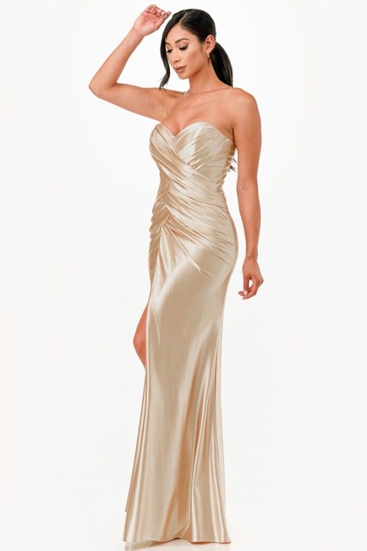 Veloura Satin Slit Gown – Sculpted Evening Elegance aee80d32-4e1d-468c-a96c-3492da6f2cd2