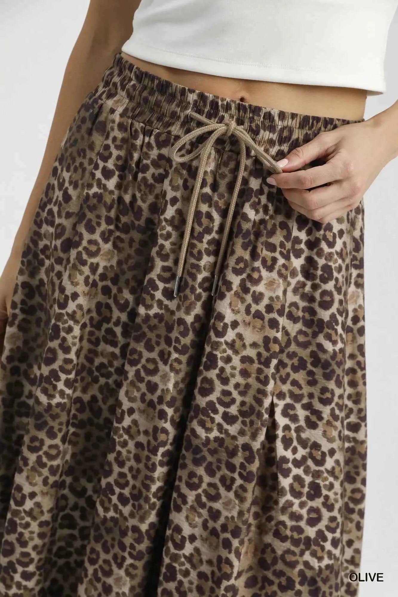 Umgee Drawstring Leopard Midi Skirt aefbed55-4c87-4688-841c-421e1a1d426b-Max-Origin