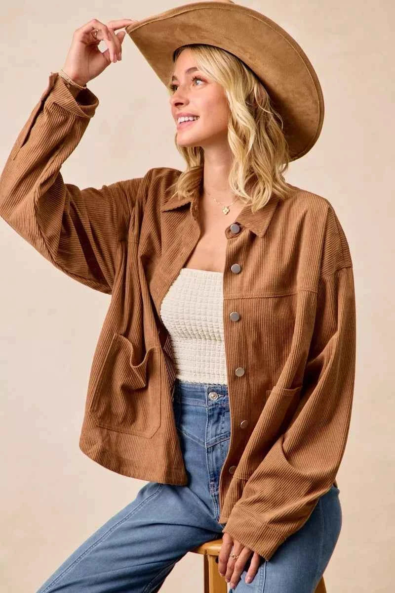 Corduroy Relaxed Fit Shacket with Back Pleat aefff64b388a4fe481bf8939c769fbc1-Max-Origin