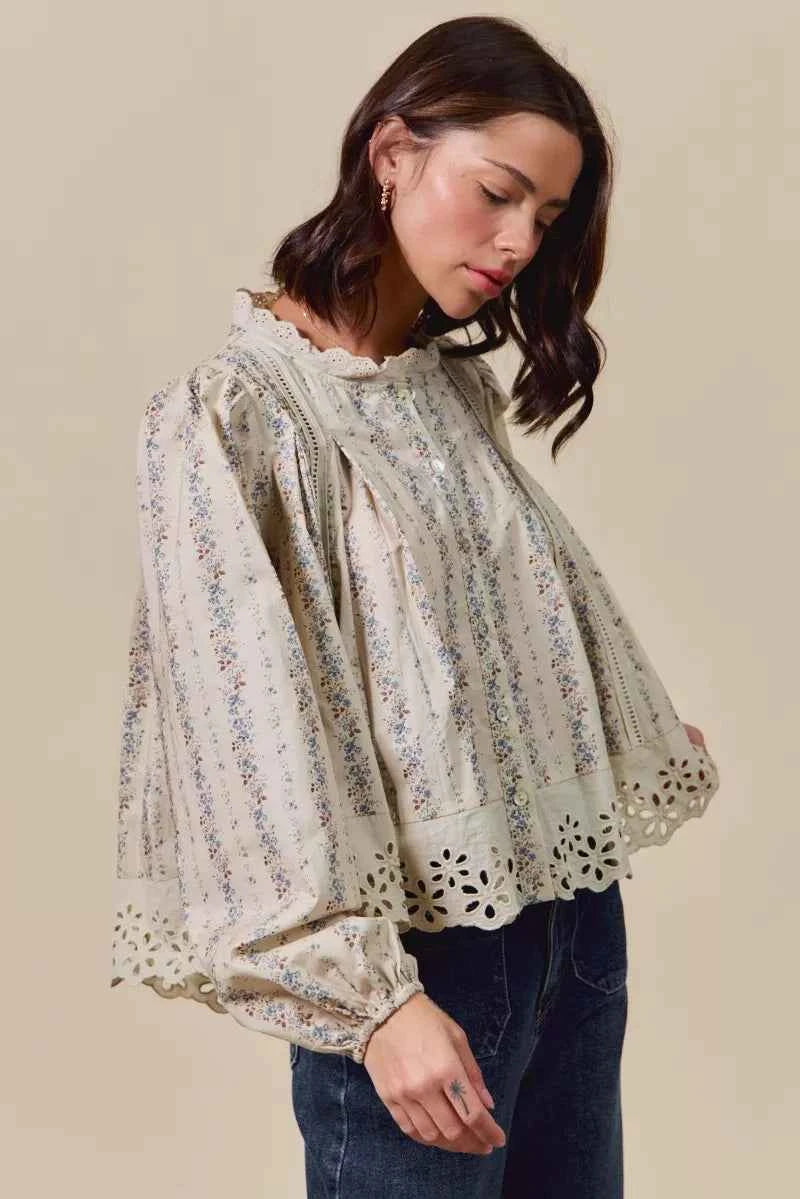 SO ME Floral Print Lace Button Down Shirt af08d61c0fe14f7c8cb982fe88760981-Max-Origin