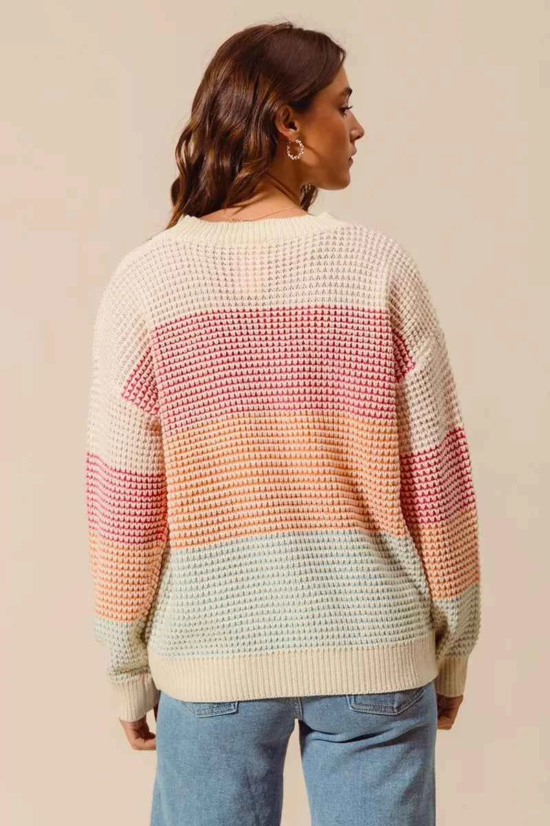 SO ME Multi Color Block Long Sleeve Sweater af1504fde97e497ebf2b565e3979a5bd-Max-Origin