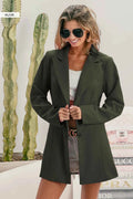 BiBi Single Breasted Peaked Lapel Blazer OLIVE af1b198b590f408c8210c70d6bc0ea63-Max-Origin
