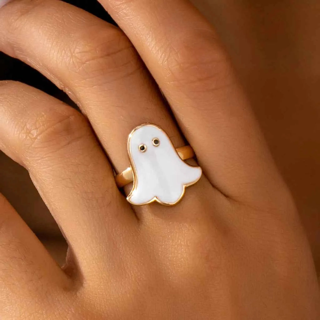 Halloween Ghost 18K Gold-Plated Ring Gold onesize af3152f3-75be-47bb-a651-d4febae48feb-Max-Origin