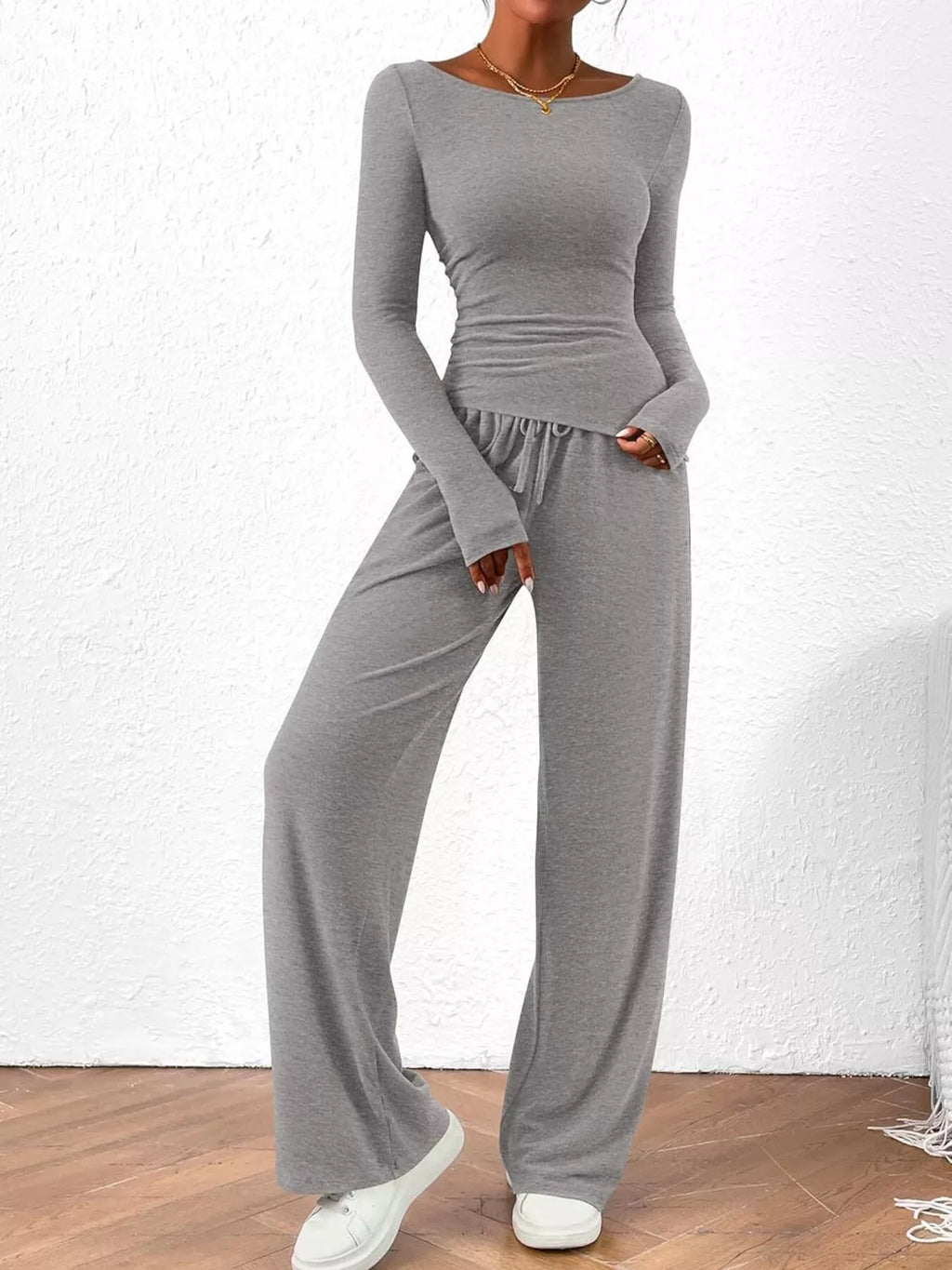 Long Sleeve Top and Wide Leg Pants Set af31ca8af0b044ed820eff8c28d7c412-Max-Origin