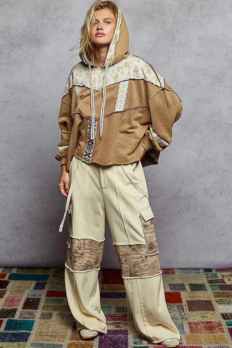 POL Drawstring French Terry Hoodie with Gauze Print Patch af350502-3f1c-4778-8a58-efa4c032c304-Max-Origin