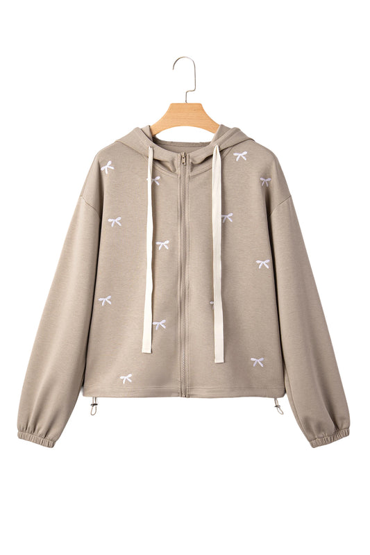 Goat Bow Embroidered Zip Up Hoodie af587bb268f69e9f