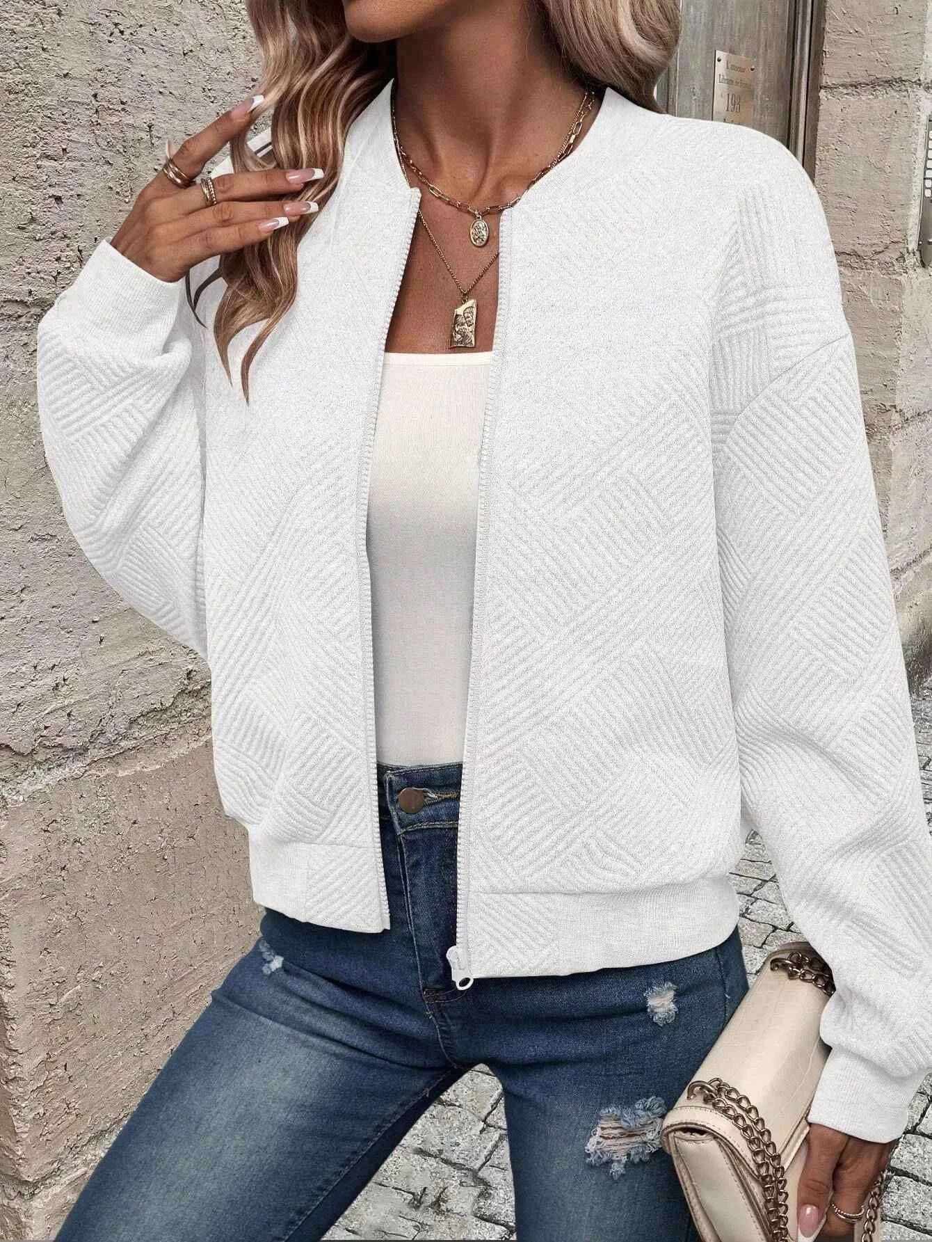 Full Size Textured Knit Zip-Up Jacket Plus Size White af5bc18e-583d-4520-bb25-53bb38837d0a-Max-Origin