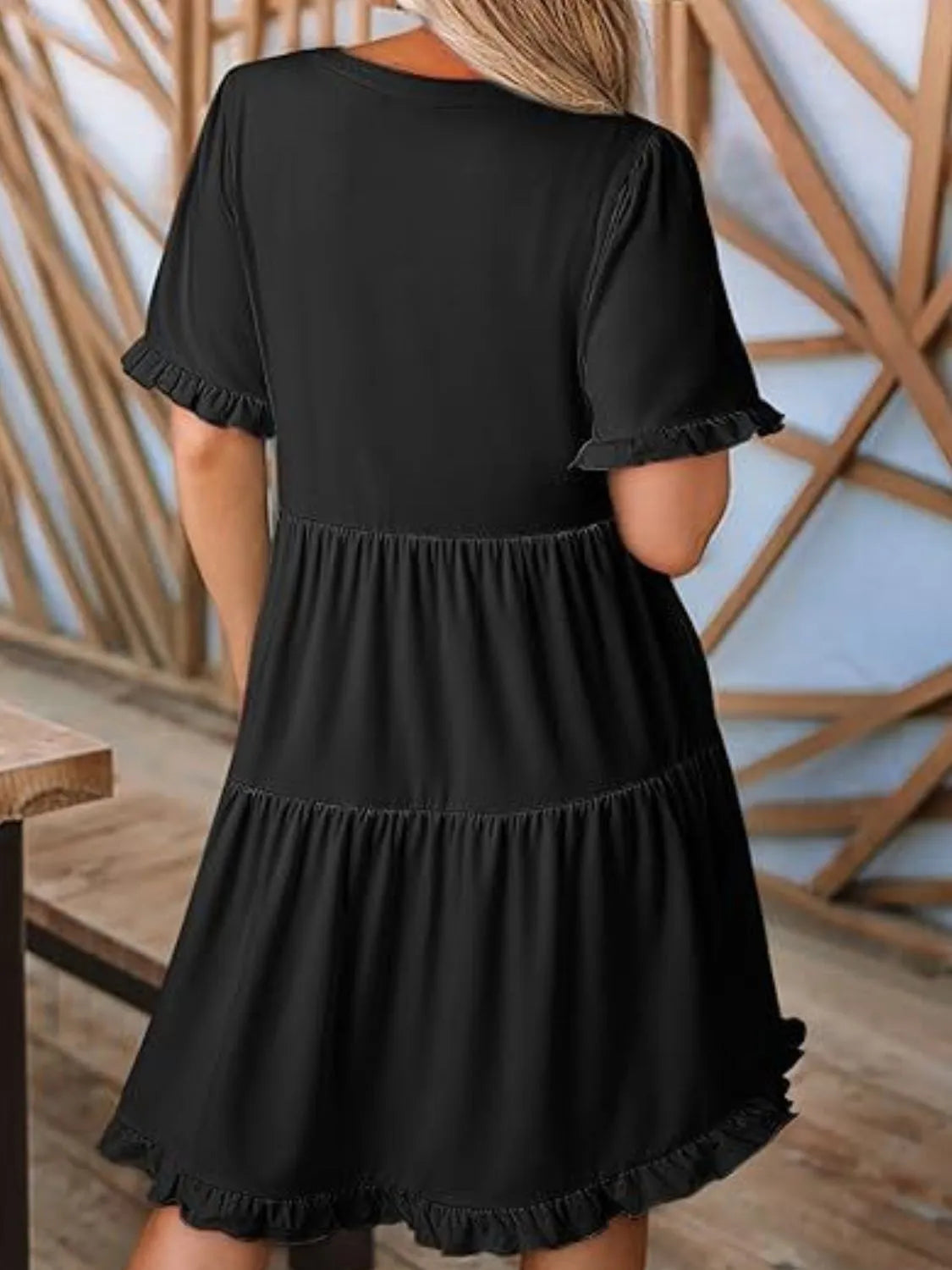 Tiered Notched Short Sleeve Mini Dress af65298a-4473-4b85-bf87-ae06c56667a4-Max-Origin