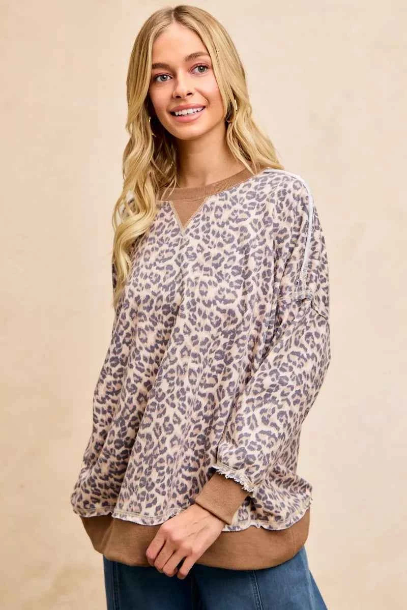 BiBi Leopard Printed French Terry Sweatshirt af76210cd42040ec837368901ed8c642-Max-Origin