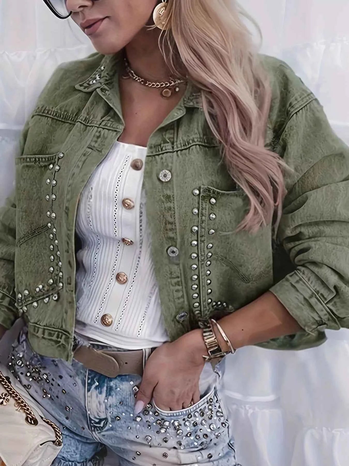 Studded Button Up Wash Denim Jacket af81e529-95de-423d-9472-bd9cb40d1263-Max-Origin