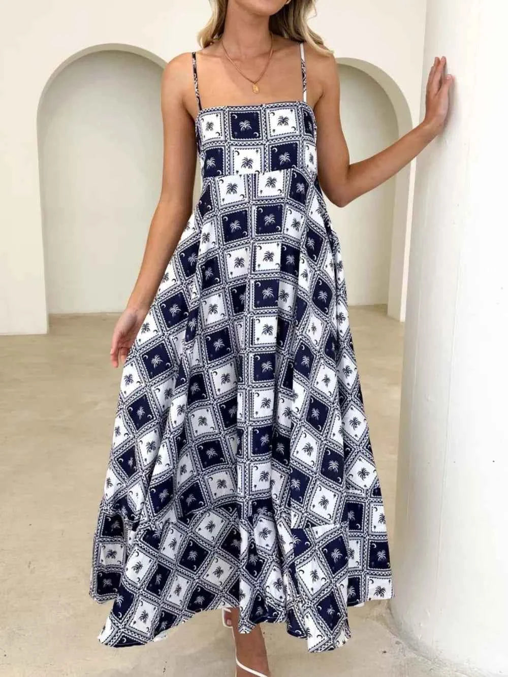 Printed Square Neck Cami Maxi Dress af8259ae-48dc-4c0a-9edd-409dcf0e0279-Max