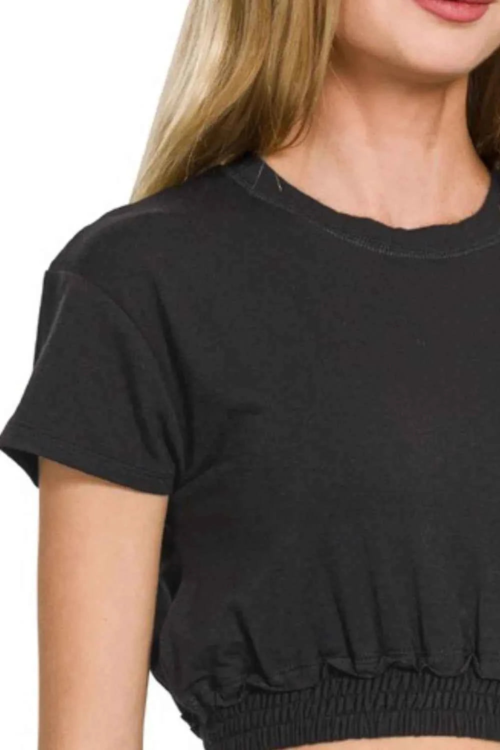 Zenana Elastic Hem Crop Top afb3a4cb-787c-4dd5-82ce-b8ee3f0234b2-Max-Origin