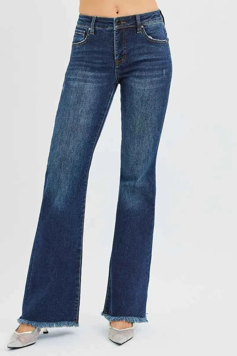 RISEN Full Size Tummy Control Mid Rise Flare Jeans Plus Size afc8a733612148beb8e06b19437f0937-Max-Origin
