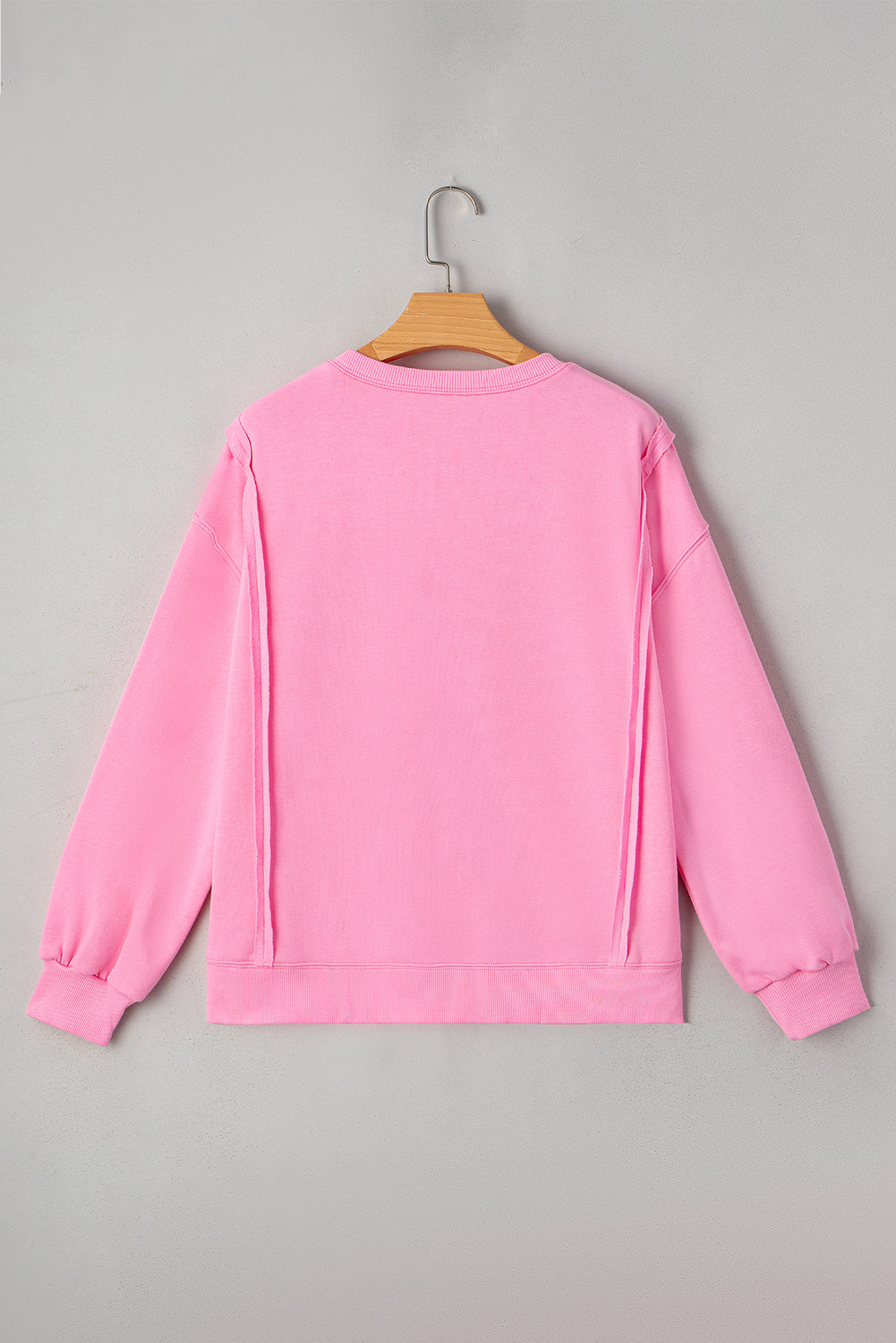Bonbon Lace Bow Embroidered Exposed Seam Sweatshirt afd69a10da058461
