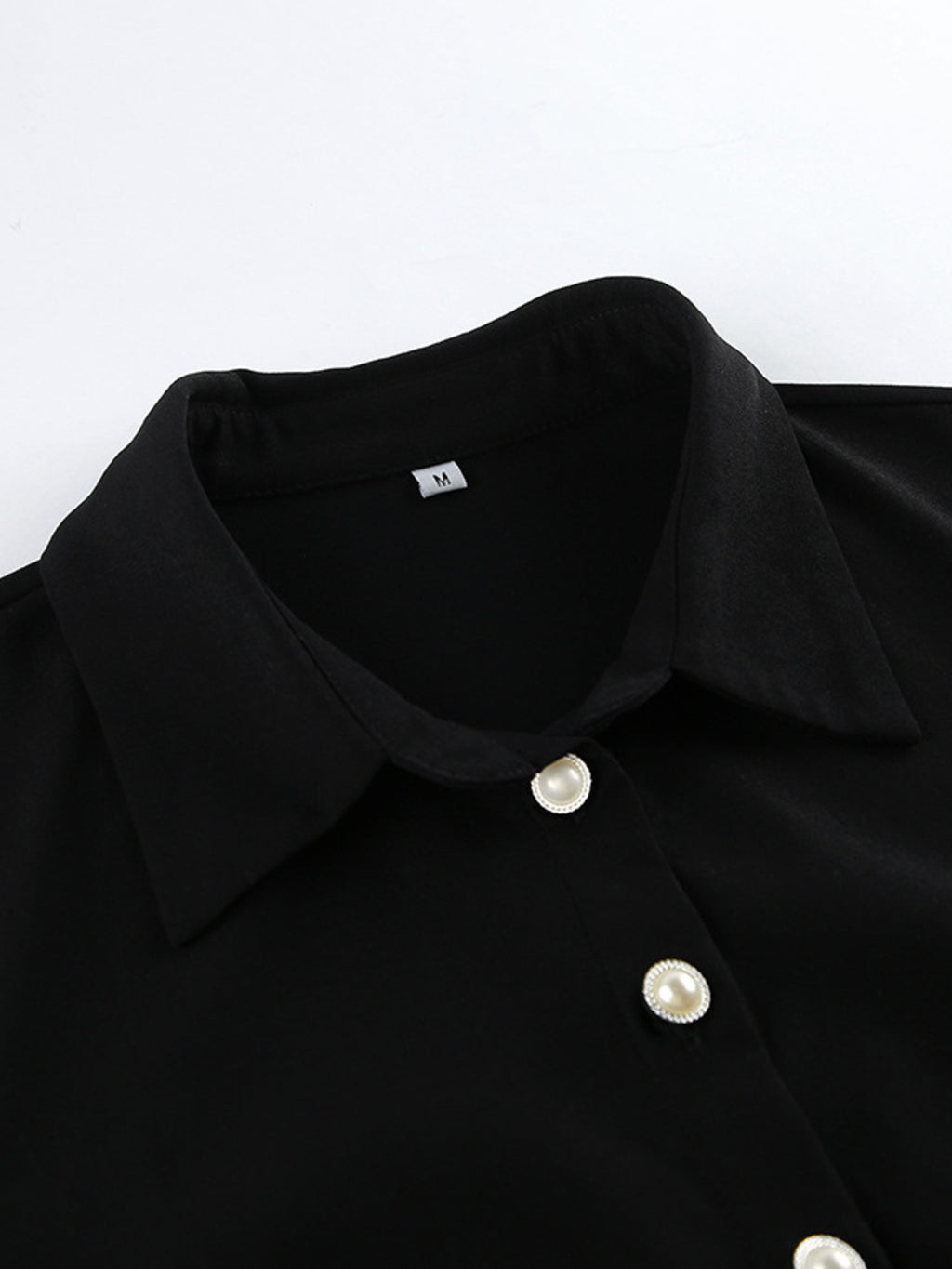 Lace Detail Button Front Long Sleeve Dress afd8e62bdff043ca92375a2c79a24268-Max