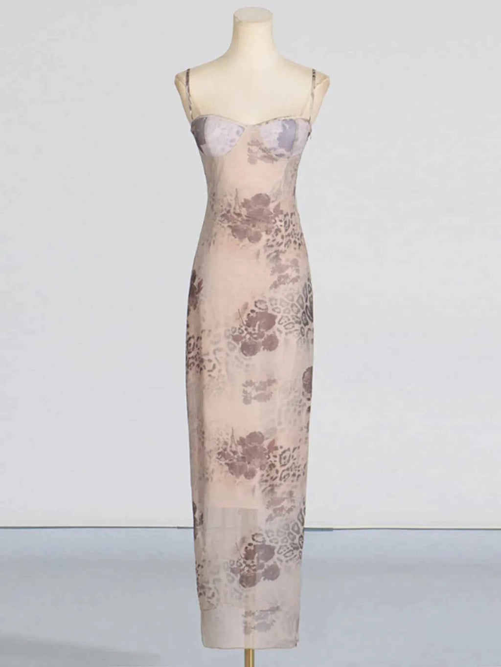 Printed Sweetheart Neck Bodycon Maxi Dress afdf6fb5e5ca447888b341894182d563-Max-Origin