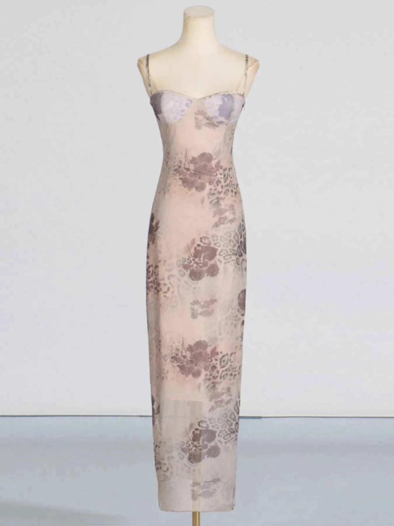 Printed Sweetheart Neck Bodycon Maxi Dress afdf6fb5e5ca447888b341894182d563-Max-Origin