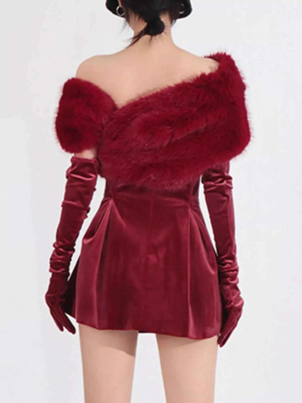 Fuzzy Off Shoulder Mini Dress b000d6dd-cd5a-4798-a05d-c06aae0df4f7-Max-Origin