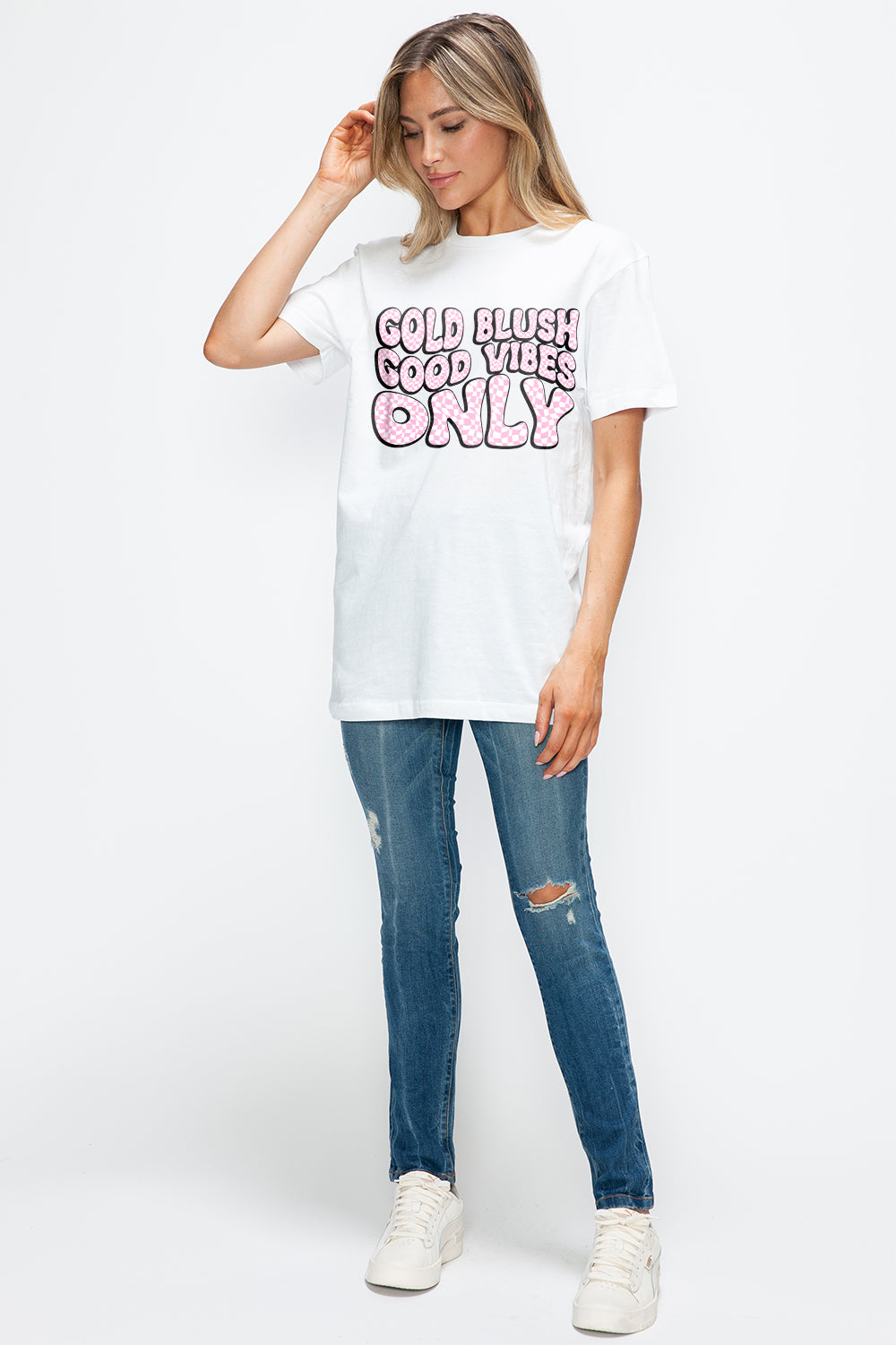 Simply Love Full Size Letter Graphic Round Neck Short Sleeve T-Shirt