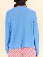 Stars and Stripes Patriotic Drop Shoulder Sweater b01387a5642c45d5864adb8351b5313e-Max-Origin