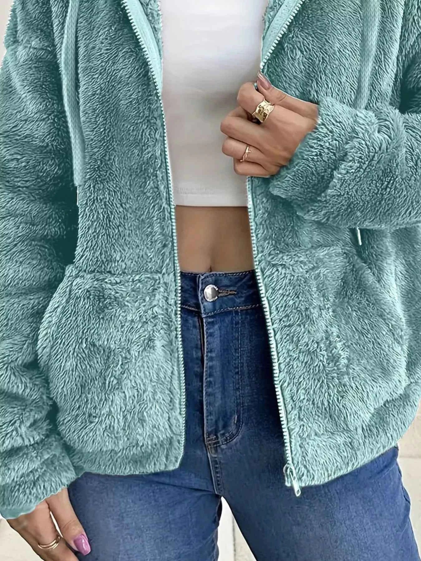 Drawstring Fleece Zip-Up Outerwear b0183cb4-33f7-488c-920b-f34ab7cf0327-Max-Origin