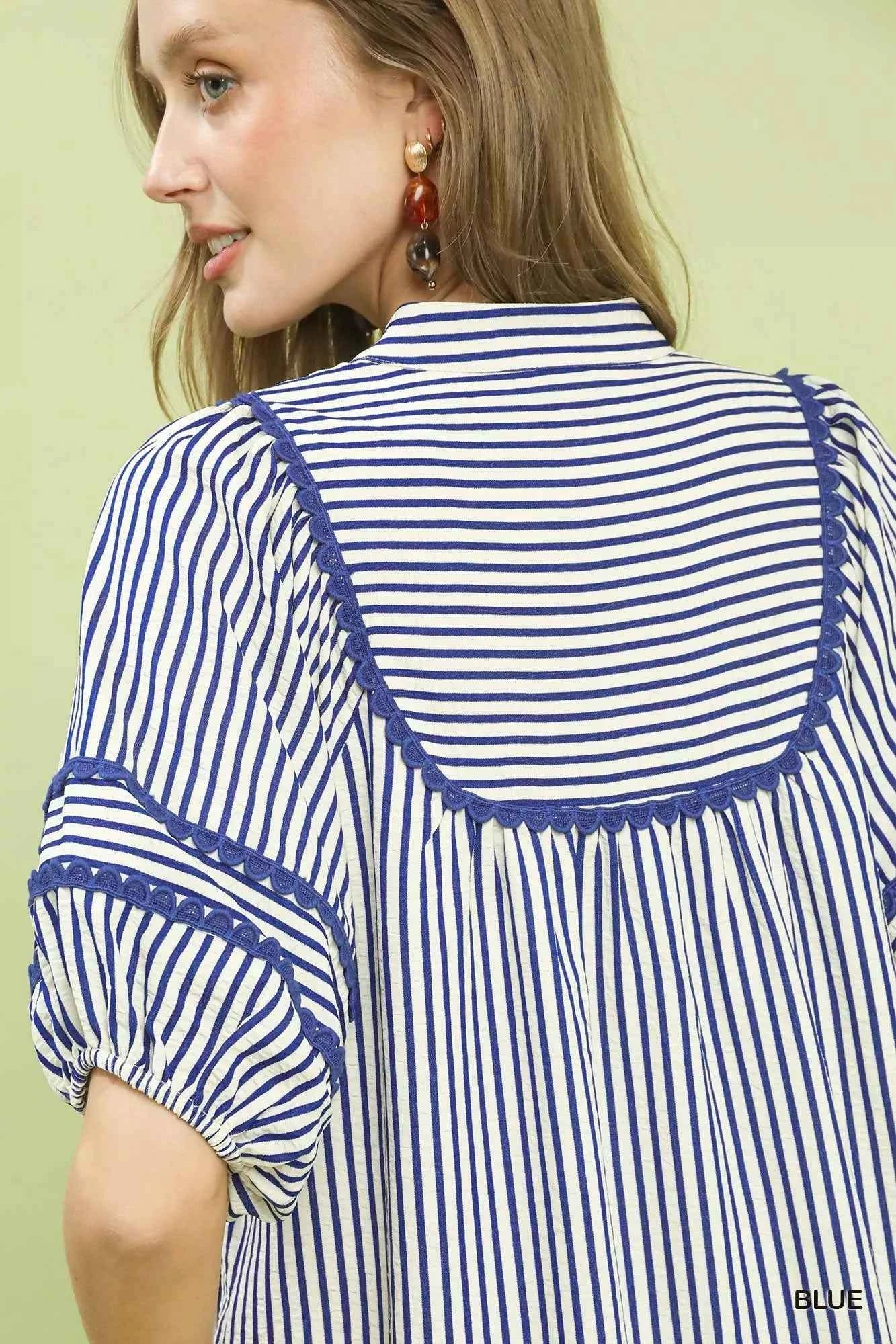 Umgee Striped Puff Sleeve Midi Dress b01ebf75-92f3-4a42-9fa9-6cdd64d2120f-Max-Origin