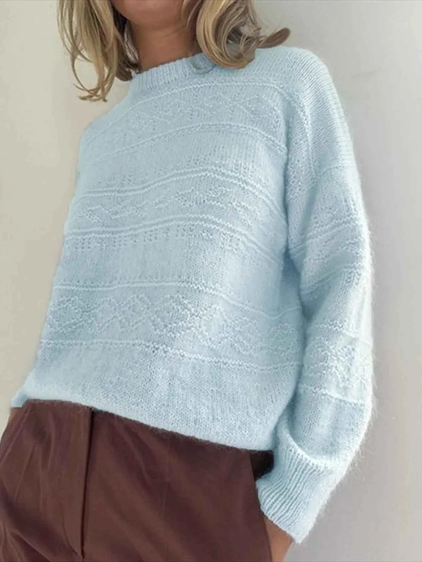 Round Neck Long Sleeve Sweater b025da9b-44bb-443d-a5c2-ddfe9d66d633-Max-Origin