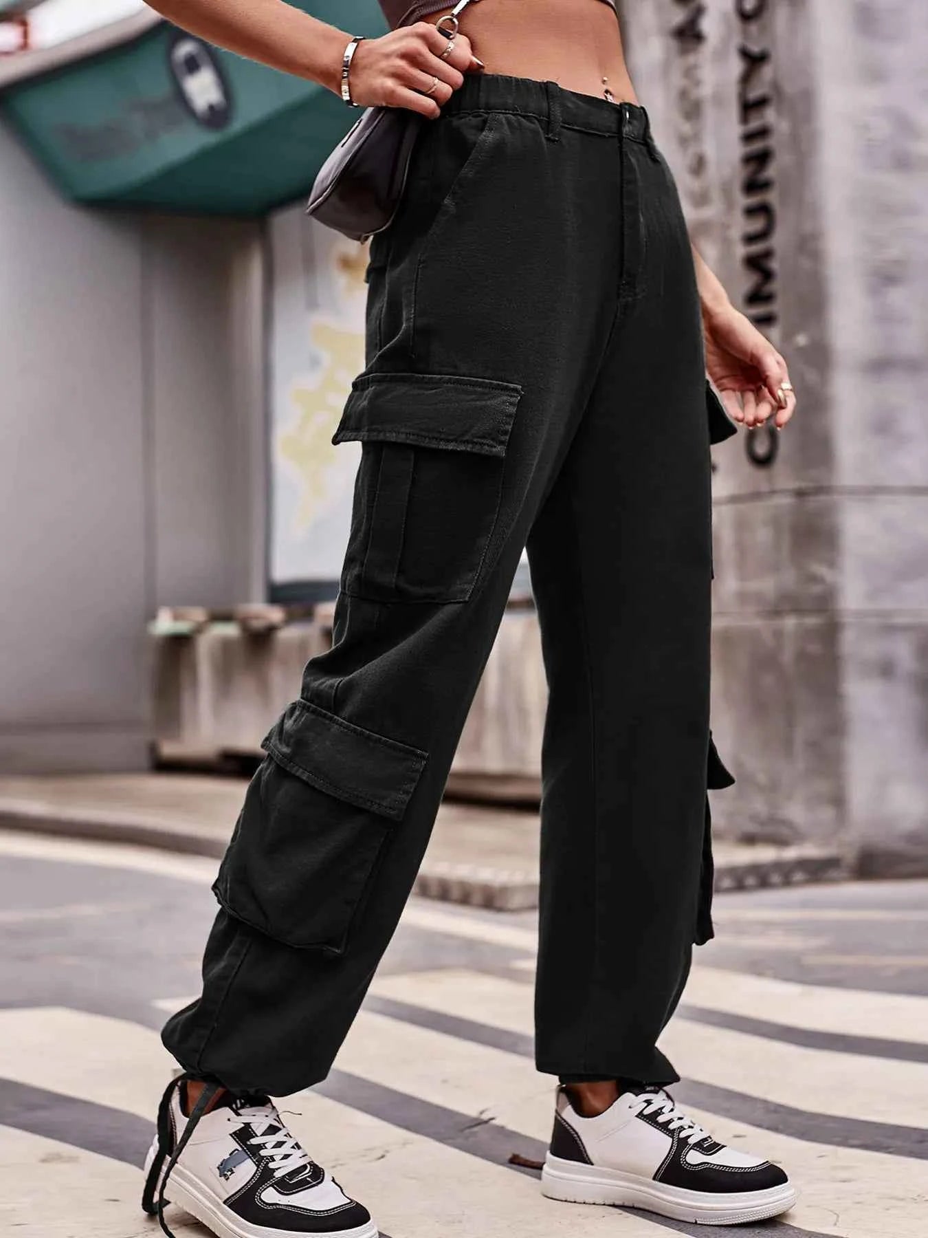 Casual Wide Leg Cargo Jeans b02856d9fbea42108bef1dd46df46725-Max-Origin