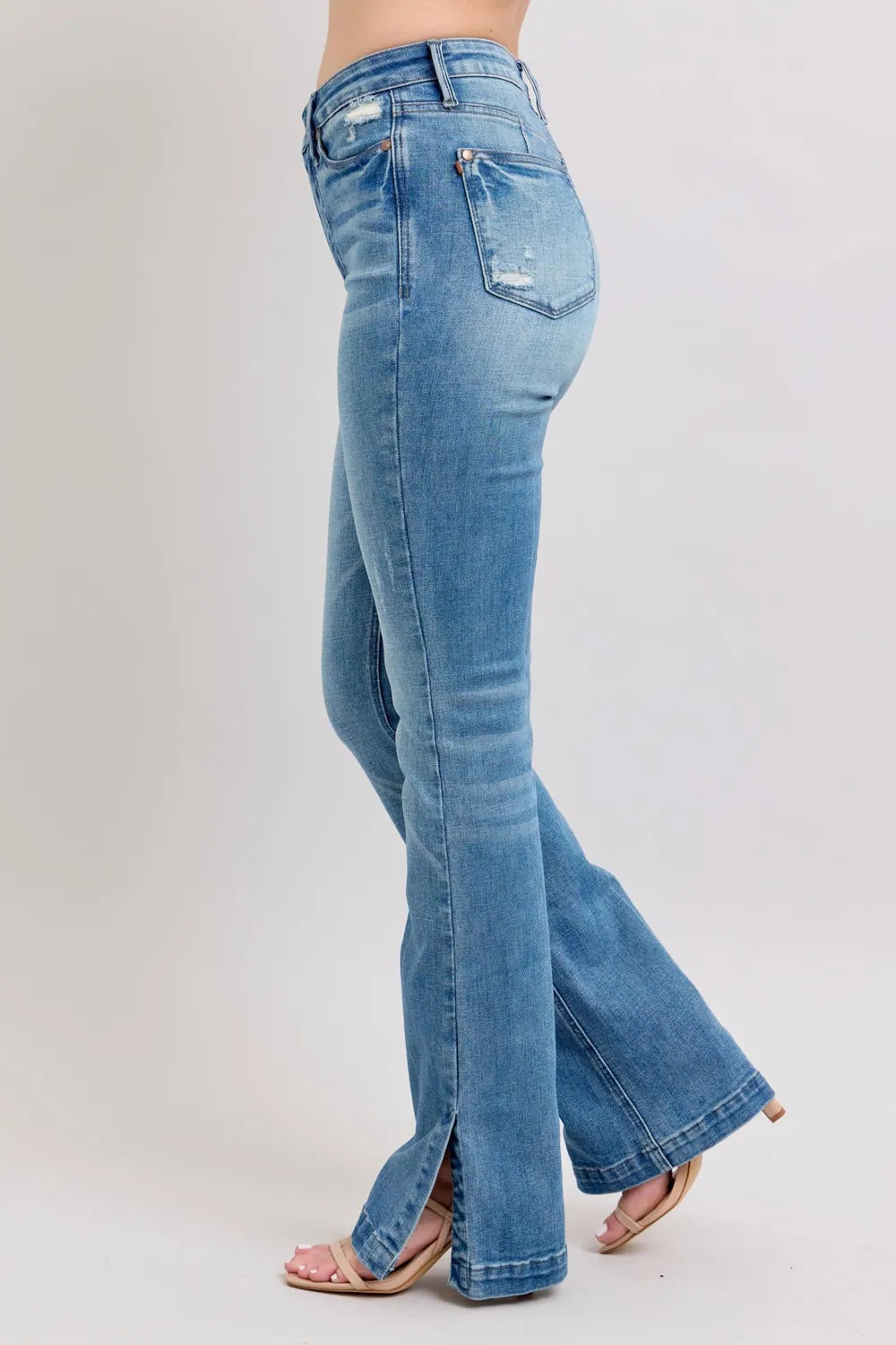 Judy Blue HW Tummy Control Vintage Wash Side Slit Slim Boot Jeans b0410ecb-ccee-435b-96ad-e92f8884ec4a-Max