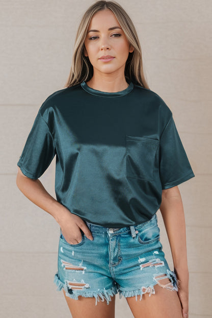 Round Neck Dropped Shoulder Top