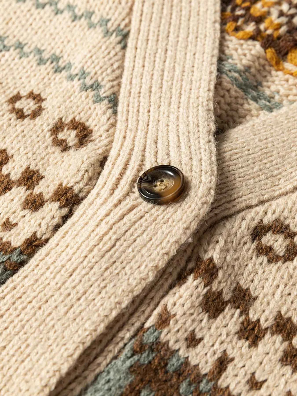 Western Pattern Knitted Button V Neck Cardigan Sweater b077ab4298fe4d4a80e30e4ba565323d-Max-Origin